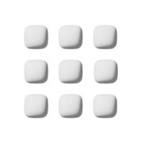 Apps-Symbol 3d isoliert auf weißem Hintergrund Papierkunststil foto