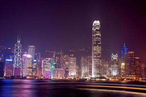 Victoria Hafen in der Nacht, Hong Kong China foto