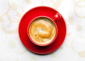 Kaffeetasse mit Kaffeeflecken