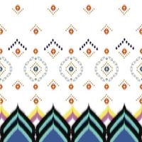 abstraktes ethnisches ikat-nahtloses muster, streifenmuster, figur tribal, volksstickerei, thailändisch, indisch, orientalisch traditionell, aztekisches geometrisches kunstornamentdesign für stoff, teppich, textil, tapete, porzellan. foto