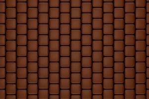 braune zuckerbeschichtete schokolade quadratische formmuster 3d-illustration foto