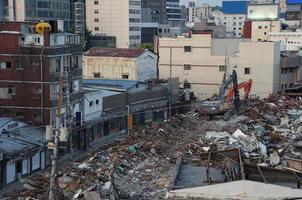 Wohnungslandschaft in Seoul, Korea und Sanierung foto