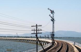 der Ampelmast in der zulässigen Position der Eisenbahnsignalanlage. foto