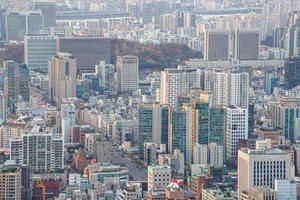 die landschaftsspitze eines berges in seoul, korea foto