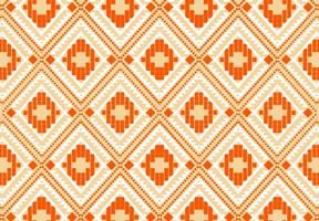 geometrisches muster, ikat, mexikanisch, amerikanisch, indigene kleidung, ethnisch, druck, abstrakt auf orangefarbenem und weißem hintergrund foto