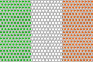 Flagge von Irland auf Metall foto