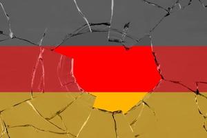 Flagge von Deutschland auf Glas foto