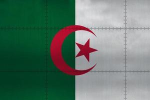 Flagge von Algerien auf Metall foto