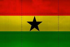 Flagge von Ghana auf Metall foto