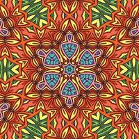 buntes Mandala-Blumenmuster Boho symmetrisch 808 foto