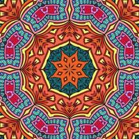 buntes Mandala Blumenmuster Boho symmetrisch 1074 foto