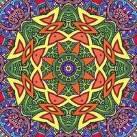 buntes Mandala Blumenmuster Boho symmetrisch 313 foto