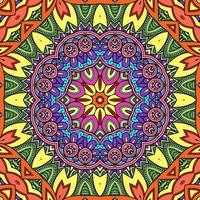 buntes Mandala Blumenmuster Boho symmetrisch 193 foto