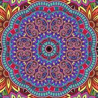 buntes Mandala Blumenmuster Boho symmetrisch 26