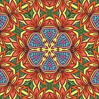 buntes Mandala-Blumenmuster Boho symmetrisch 404 foto