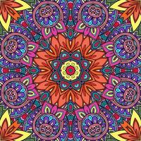 buntes Mandala Blumenmuster Boho symmetrisch 325 foto