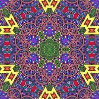 buntes Mandala Blumenmuster Boho symmetrisch 668