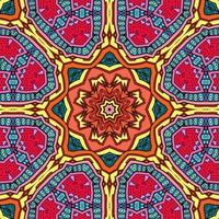 buntes Mandala Blumenmuster Boho symmetrisch 1111 foto