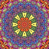 buntes Mandala Blumenmuster Boho symmetrisch 259