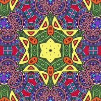 buntes Mandala Blumenmuster Boho symmetrisch 662
