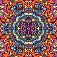 buntes Mandala Blumenmuster Boho symmetrisch 572 foto