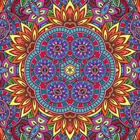 buntes Mandala Blumenmuster Boho symmetrisch 70