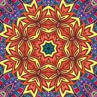 buntes Mandala Blumenmuster Boho symmetrisch 311 foto