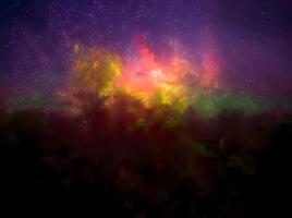 Milchstraßengalaxie, auf Hochgebirgs-Langzeitbelichtungsfoto, mit Korn. Bild enthalten bestimmte Körnung oder Rauschen und Weichzeichner. foto