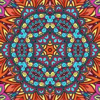 buntes Mandala Blumenmuster Boho symmetrisch 560