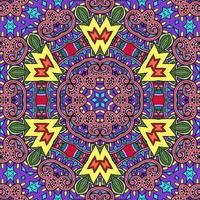 buntes Mandala Blumenmuster Boho symmetrisch 738