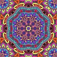 buntes Mandala-Blumenmuster Boho symmetrisch 304