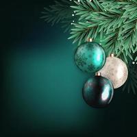 urlaub neujahr und hintergrund der frohen weihnachten mit realistischem weihnachtsbaum. Illustration foto