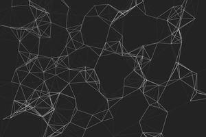 abstrakter Polygonmaschenhintergrund. geometrische drahtgitterverbindung 3d-illustration im wissenschafts- und technologiestil foto