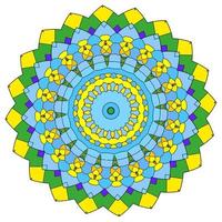 Mandala-Hintergrund mit tollen Farben. Anti-Stress-Therapiemuster. Designelemente weben foto