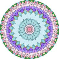 luxuriöse dekorative farbenfrohe Mandala-Design ungewöhnliche Blütenform. orientalisch . Anti-Stress-Therapiemuster. Designelemente weben foto