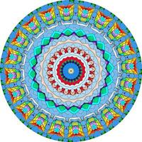 luxuriöse dekorative farbenfrohe Mandala-Design ungewöhnliche Blütenform. orientalisch . Anti-Stress-Therapiemuster. Designelemente weben foto