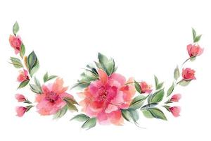 rosa Blumengirlande mit zarter Rose foto