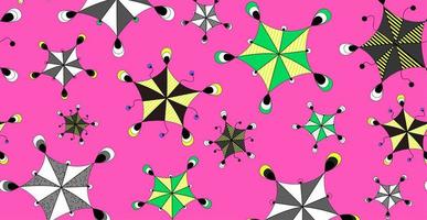 abstrakter Cartoon-Doodle-Hintergrund. lustige geometrische Figuren ähnlich Regenschirmen. foto