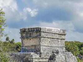 Antike Ruinen von Tulum Maya-Stätte Tempel Pyramiden Artefakte Meereslandschaft Mexiko. foto