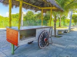 fahrbarer tropischer saftladen auf rädern playa del carmen mexiko foto