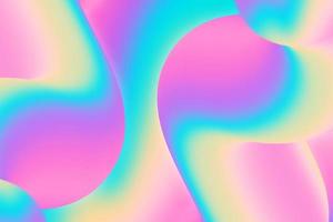 abstraktes Neon-3D-Objekt, sprudelnder Hintergrund mit schwebenden Partikeln foto