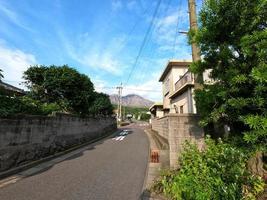 ein blick auf sakurajima ein vulkan in kagoshima, japan. foto