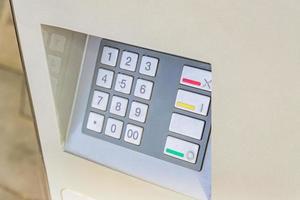 Nahaufnahme der ATM-Tastatur foto