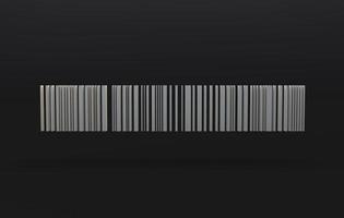 3D-Barcode auf dunklem Hintergrund foto