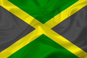 3D-Flagge von Jamaika auf Stoff foto