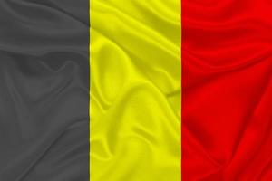 3D-Flagge von Belgien auf Stoff foto