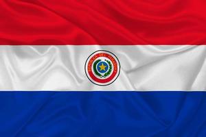 3D-Flagge von Paraguay auf Stoff foto