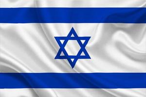 3D-Flagge Israels auf Stoff foto