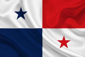 3D-Flagge von Panama auf Stoff foto