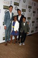 los angeles, 23. jan - marcus scribner, marsai martin, yara shahidi, miles brown beim 47. nominierten mittagessen der naacp image awards im beverly hilton hotel am 23 foto